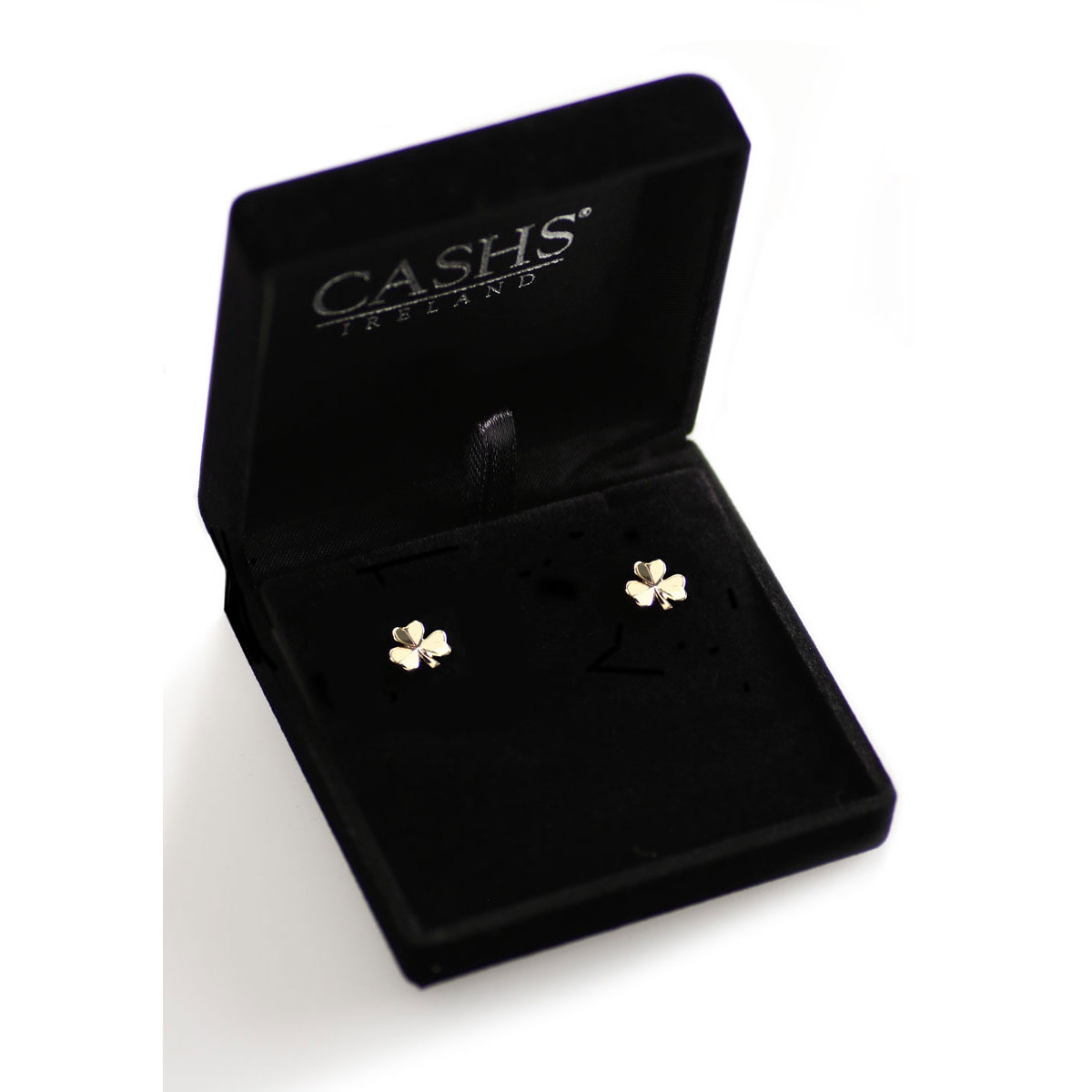 Cashs Ireland 18K Gold-Plated Shamrock Pierced Earrings Pair